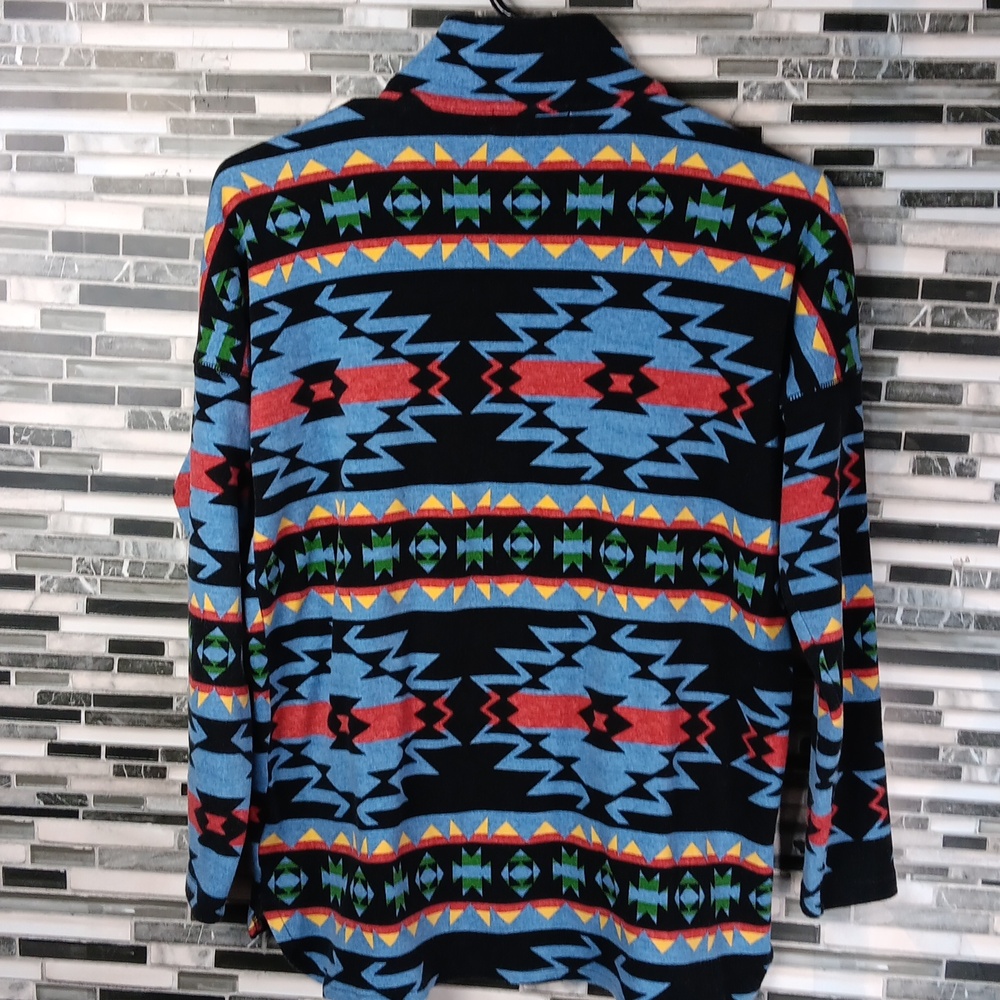 Chaps Womens M/m/M Multicolor Aztec Southwestern Pullover Imperfect - Picture 7 of 12
